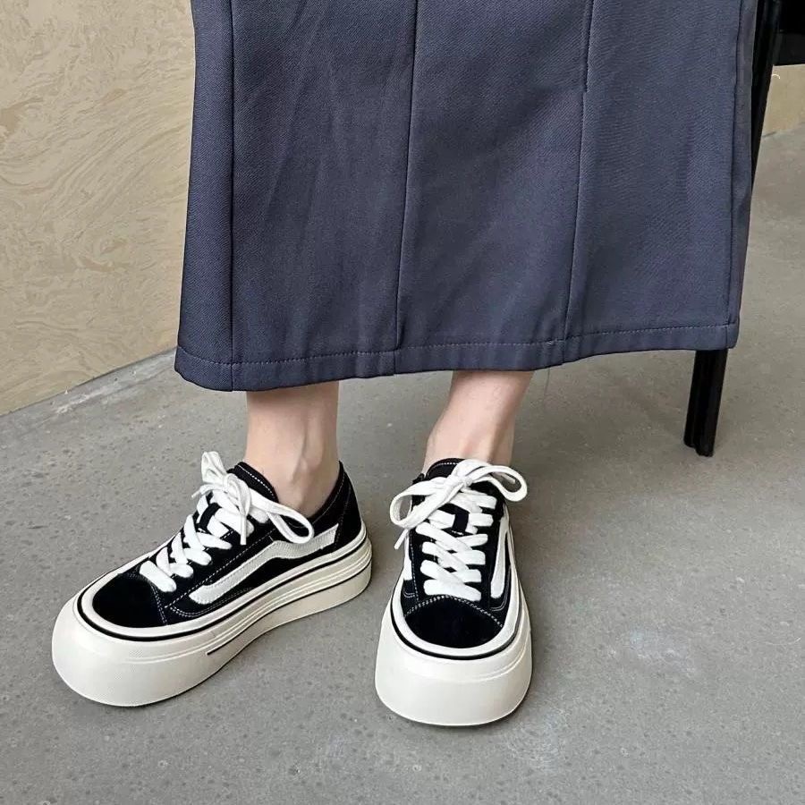 Vans Shoes Old Skool - 2024 두꺼운 밑창과 높은 내부 높이를