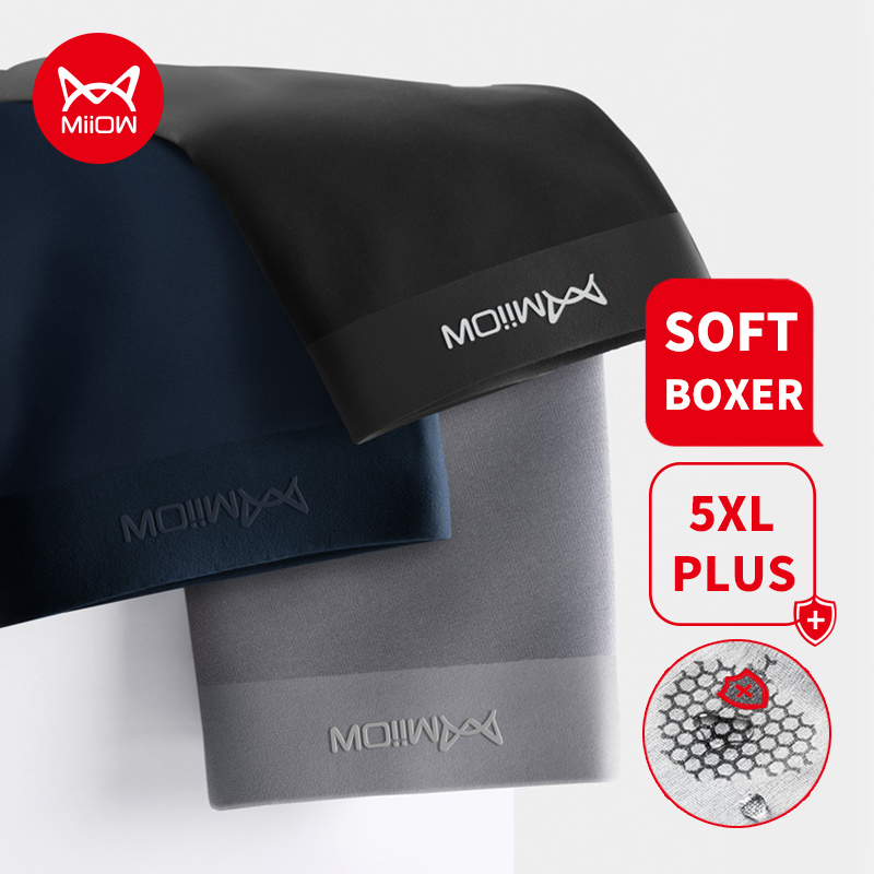 Boxer Brief Pack Cotton - MiiOW 남성용 오가닉 코튼 복서 속옷,