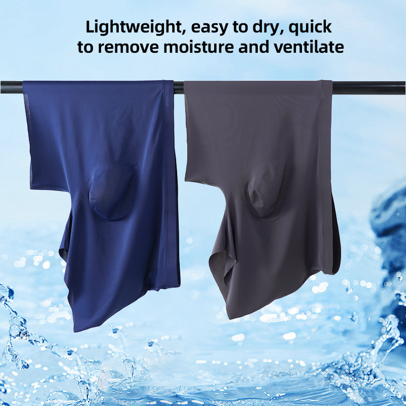4 개/몫 남자 여름 얼음 실크 복서 팬티 L-4XL  - Multi Pack Underwear 리뷰 및 가격