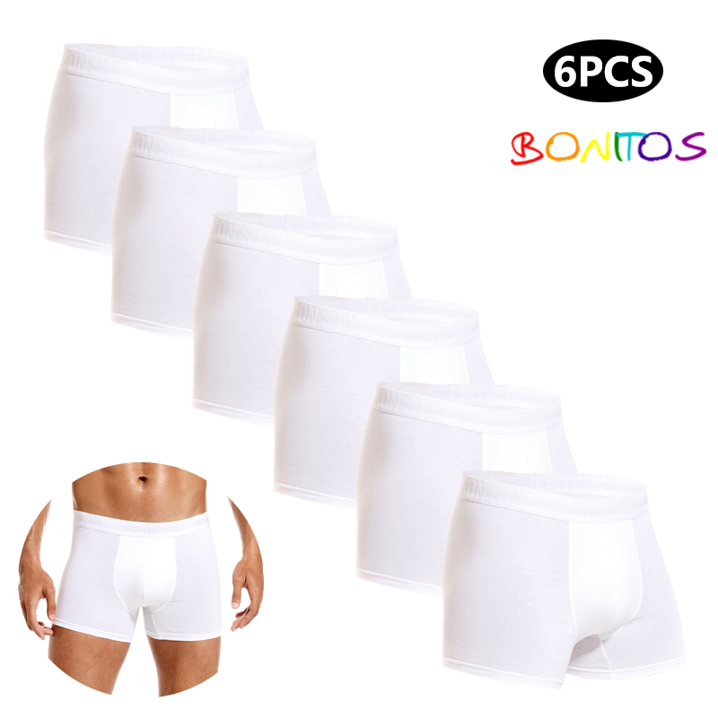 6pcs 화이트 남자 팬티 코 튼 복서 남자 속옷 팩  - Boxer Brief Pack Cotton 리뷰 및 가격