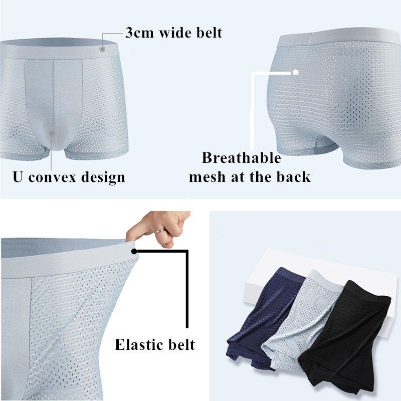 4 개/몫 속옷 남자 팬티 남자 팬티 섹시한 얼음 실크 - Multi Pack Underwear 리뷰 및 가격